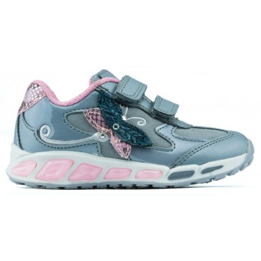 ZAPATILLAS LUCES GEOX JR SHUTTLE GIRL  GREY_PINK