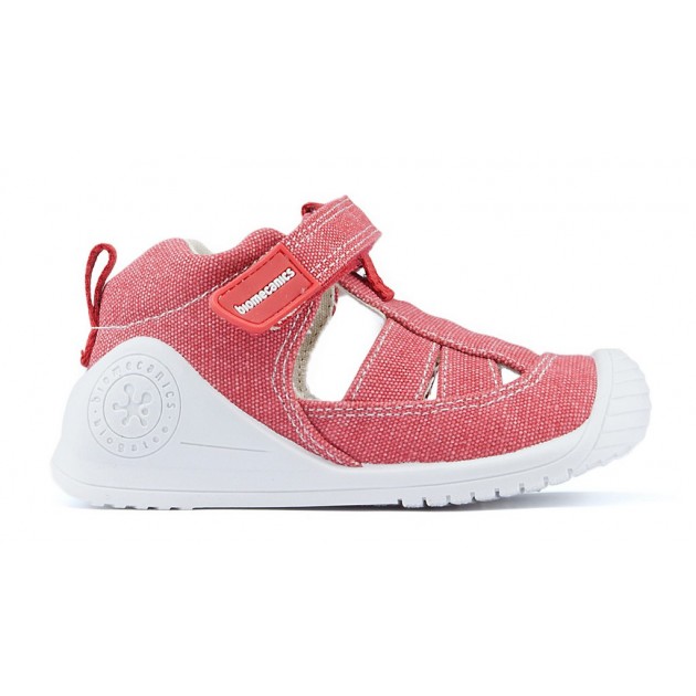 SANDALIAS BIOMECANICS LONA BEBÉ ROJO