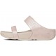 FITFLOP LULU SHIMMER SUEDE SLIDE  ROSA