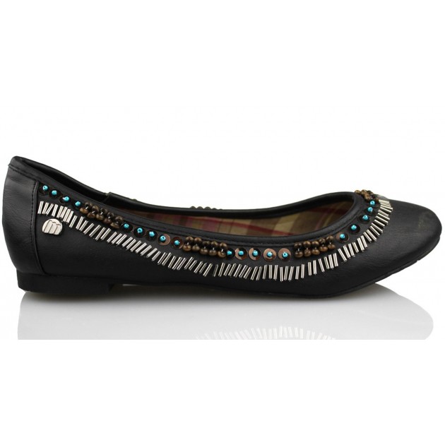 MUSTANG BAILARINA CASUAL LISO NEGRO