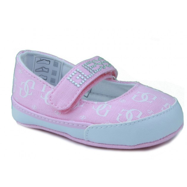 GUESS BAILARINA LONA DE CHICA ROSA