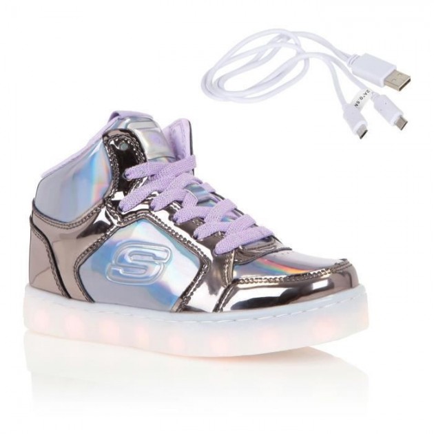 SNEAKERS SKECHERS GRIGIE E VIOLA GRIS
