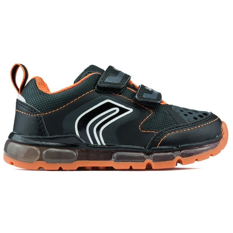 Scarpe da ragazzo Geox Jr Android BLACK_ORANGE