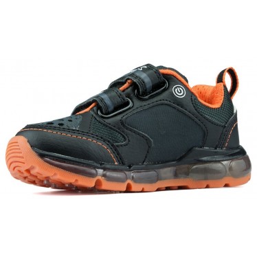 Scarpe da ragazzo Geox Jr Android BLACK_ORANGE