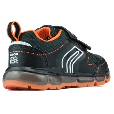 Scarpe da ragazzo Geox Jr Android BLACK_ORANGE