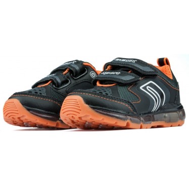 Scarpe da ragazzo Geox Jr Android BLACK_ORANGE