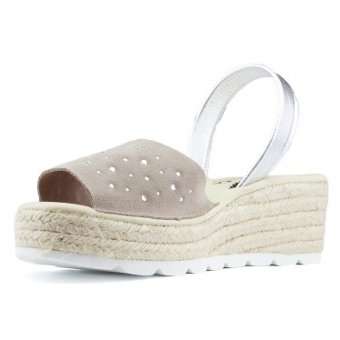 SANDALI CON ZEPPA ARANTXA SERRAJE COMODAS NIQUEL