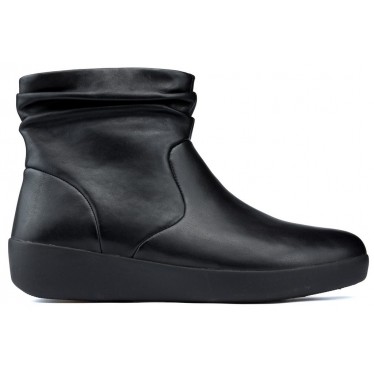FITFLOP SKATEBOOTIE STIVALI IN PELLE BLACK