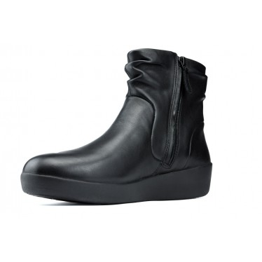 FITFLOP SKATEBOOTIE STIVALI IN PELLE BLACK