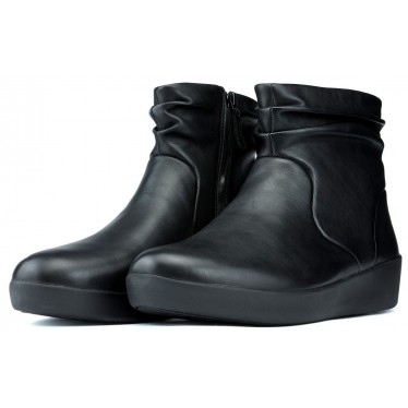FITFLOP SKATEBOOTIE STIVALI IN PELLE BLACK
