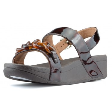 SANDALI FITFLOP LOTTIE TORTOISESHELL CATENA CHOCOLATE