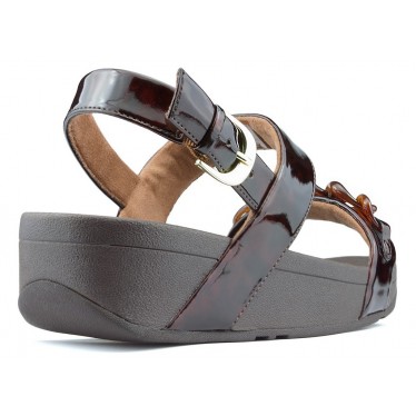 SANDALI FITFLOP LOTTIE TORTOISESHELL CATENA CHOCOLATE