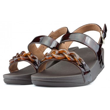 SANDALI FITFLOP LOTTIE TORTOISESHELL CATENA CHOCOLATE