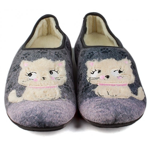 CASA PISTOLA VULLADI DONNA CHIUSA KITTENS GRIS CASA PISTOLA VULLADI DONNA CHIUSA KITTENS GRIS