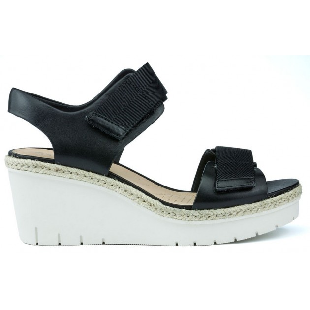 CLARKS SANDALO PALM SHINE0 13285 BLACK LEATHER CLARKS SANDALO PALM SHINE0 13285 BLACK LEATHER