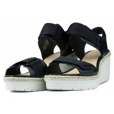 CLARKS SANDALO PALM SHINE0 13285 BLACK LEATHER
