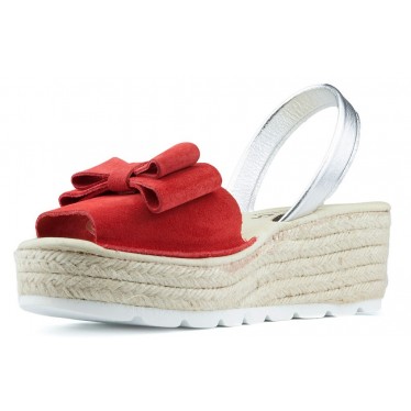 SANDALI CON ZEPPA ARANTXA SERRAJE YUTE ROJO
