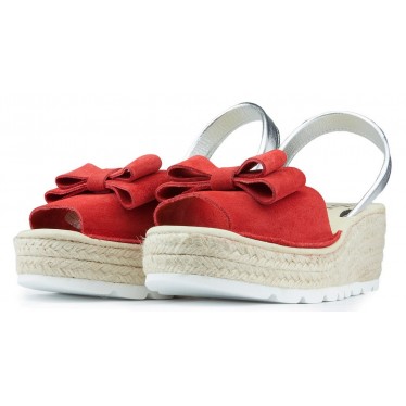 SANDALI CON ZEPPA ARANTXA SERRAJE YUTE ROJO