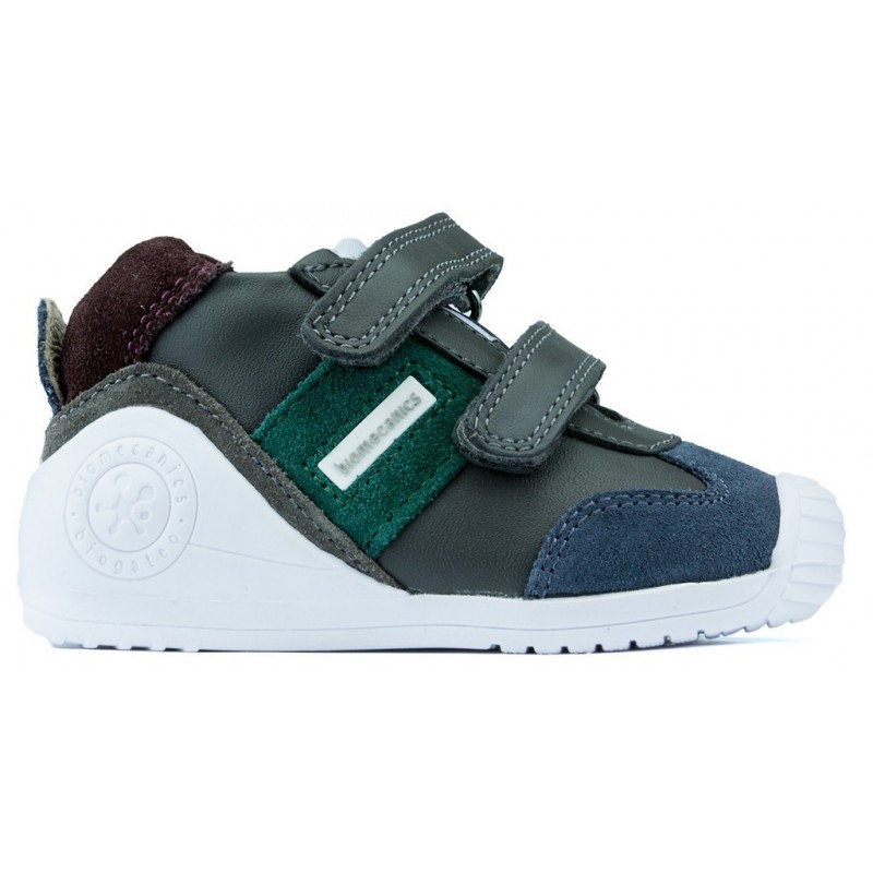 BIOMECANICS ZAPATO BEBE CASUAL DV ANTRACITA_VERDE