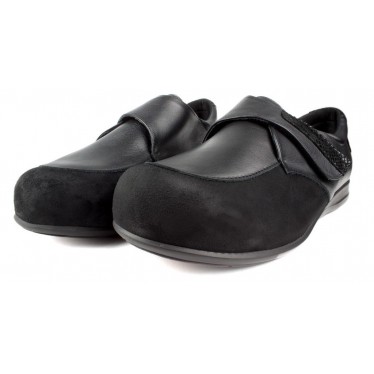 SCARPE CALZAMEDI VELCRO BRILLANTES W NEGRO