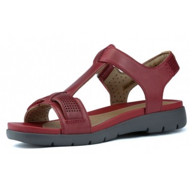 CLARKS SANDALO NON STRUTTURATO A HAYWOOD RED LEATHER