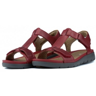 CLARKS SANDALO NON STRUTTURATO A HAYWOOD RED LEATHER