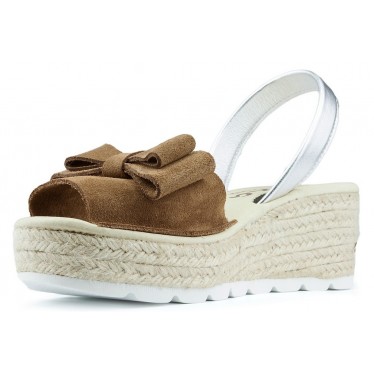 SANDALI CON ZEPPA ARANTXA SERRAJE YUTE CAMELLO
