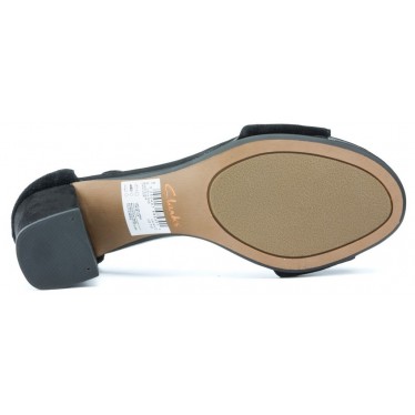 CLARKS DEVA MAE 8967 SANDALI BLACK SUEDE