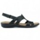 CLARKS SANDALO PALM SHINE0 13285 BLACK LEATHER