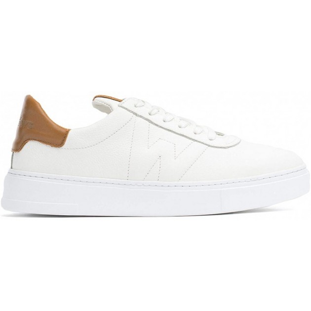 SNEAKERS IN PELLE GOFFRATA MERAVIGLIE CB-3920 BLANCO