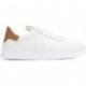 SNEAKERS IN PELLE GOFFRATA MERAVIGLIE CB-3920 BLANCO