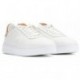 SNEAKERS IN PELLE GOFFRATA MERAVIGLIE CB-3920 BLANCO