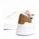 SNEAKERS IN PELLE GOFFRATA MERAVIGLIE CB-3920 BLANCO