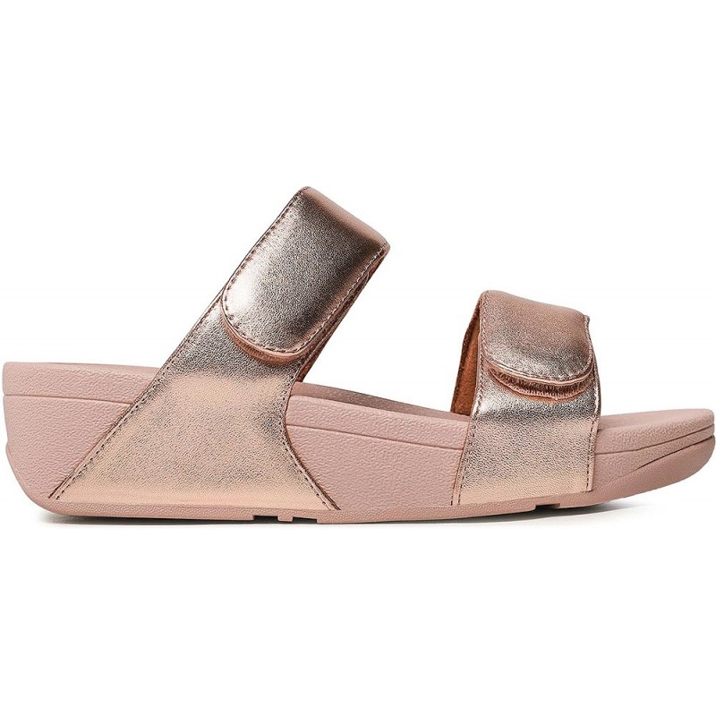 SANDALI FITFLOP FV6 LULU CIABATTE IN PELLE REGOLABILI ROSE_GOLD