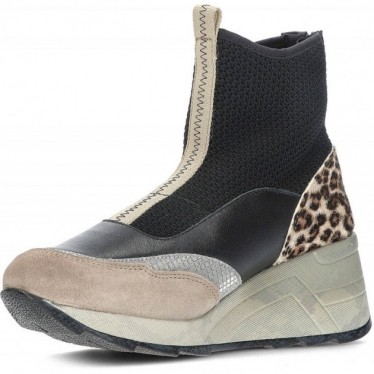 BOTIN CETTI C-1334 MAGLIA SCAMOSCIATA STAMPA ANIMALIER BLACK