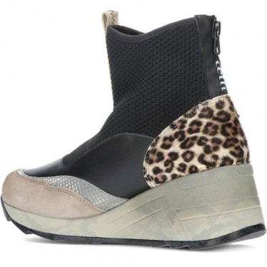 BOTIN CETTI C-1334 MAGLIA SCAMOSCIATA STAMPA ANIMALIER BLACK