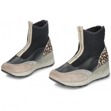 BOTIN CETTI C-1334 MAGLIA SCAMOSCIATA STAMPA ANIMALIER BLACK