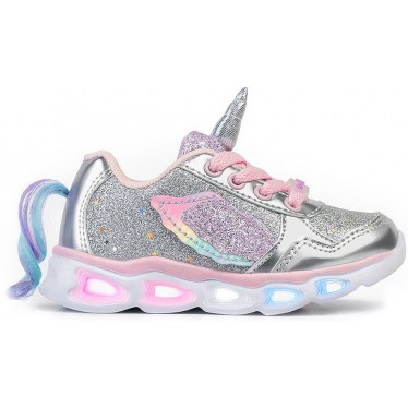SNEAKERS UNICORNO CON LUCE 29405 PLATA