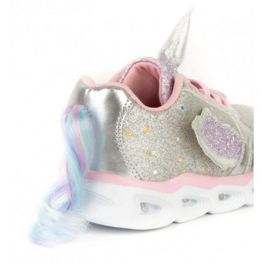 SNEAKERS UNICORNO CON LUCE 29405 PLATA