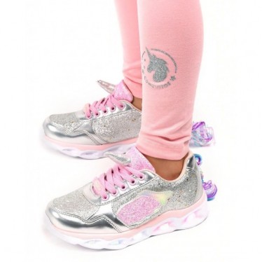 SNEAKERS UNICORNO CON LUCE 29405 PLATA