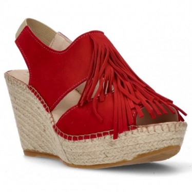 FRANGE DI APRODITE ESPADRILLES MARRONE ROJO