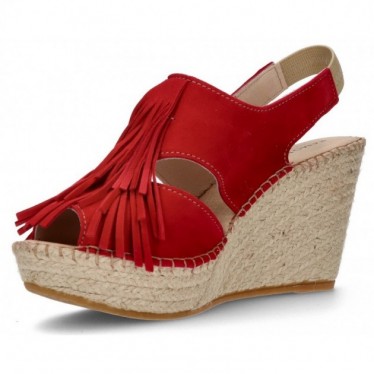 FRANGE DI APRODITE ESPADRILLES MARRONE ROJO