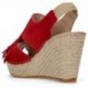 FRANGE DI APRODITE ESPADRILLES MARRONE ROJO