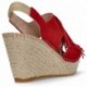 FRANGE DI APRODITE ESPADRILLES MARRONE ROJO