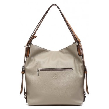 BORSA A ZAINO ABBACINO RICICLATO 80577 TAUPE