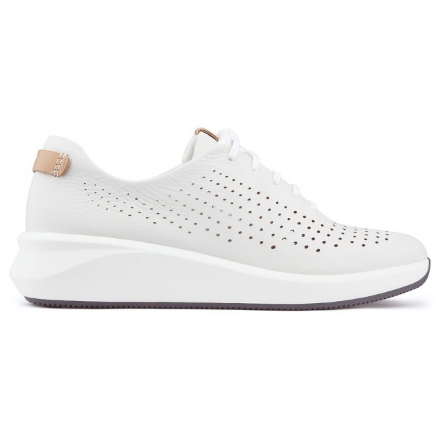 Scarpe CLARKS UN RIO TIE WHITE_LEATHER