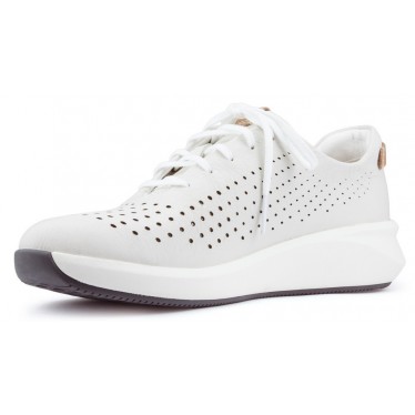 Scarpe CLARKS UN RIO TIE WHITE_LEATHER