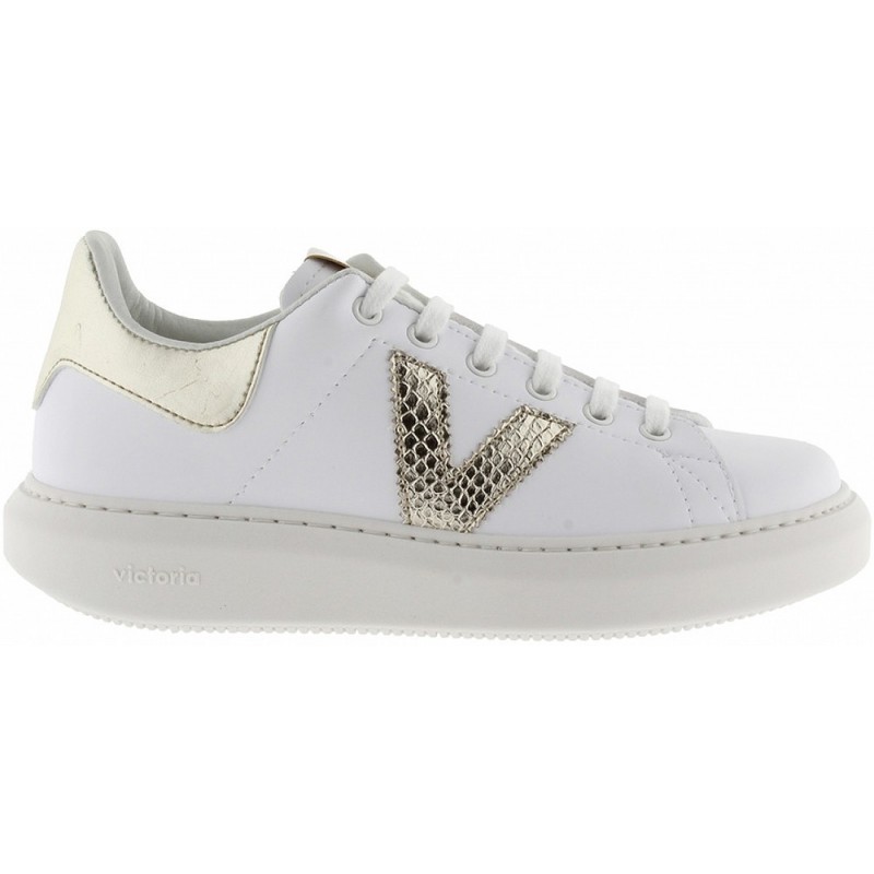 SNEAKERS VICTORIA 1263106 LOGO SERPENTE PLATINO