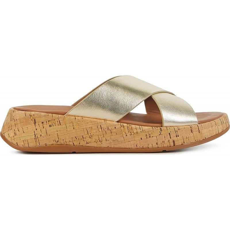 SANDALI FITFLOP F-MODE METAL LTH FT8 PLATINO