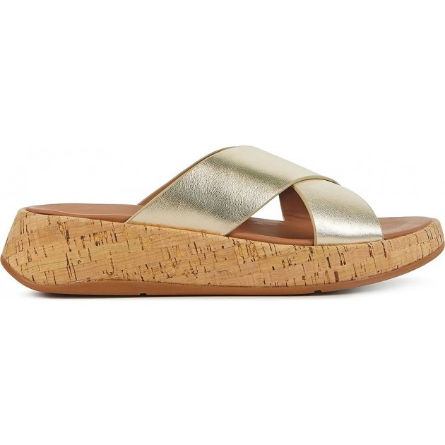 SANDALI FITFLOP F-MODE METAL LTH FT8 PLATINO SANDALI FITFLOP F-MODE METAL LTH FT8 PLATINO